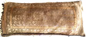 Alt Afghan Belutsch Nomaden Kissen Handgeknüpft Teppich Beige Old Baluch Pillow - Bild 1 von 9