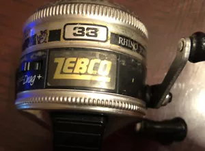 Vintage Zebco 33 Casting Fishing Reel Hard Plastic Foot Works Excellent Shape - Picture 1 of 7