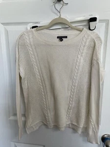 American Eagle Damenpullover cremefarben Zopfmuster Größe Small Rory Gilmore elfenbeinfarben - Bild 1 von 5