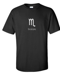 T-Shirt Skorpion Symbol Sternzeichen Astrologie Sterne Horoskop Geschenk lustig schwarz Baumwolle - Bild 1 von 3