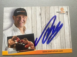 AXEL SCHULZ heavy weight boxer "GEORGE FOREMAN" autographed 4x6 photo card - Picture 1 of 1