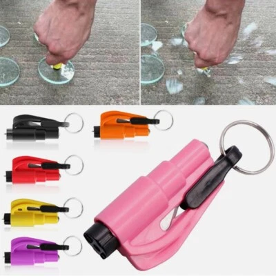 Breaker Mini Cutter Emergency Car Window Safety Escape Seat Belt Hammer Keyring - Image 1 of 4
