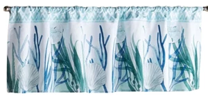 1 Fabric Printed Window Valance (18"x60")(no tiers) SEALIFE, OCEAN REEF, LK - Picture 1 of 4