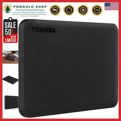 Canvio Advance Black 2TB USB 3.0 Drive - Automatic Backup & Easy Portability - Image 1 of 4