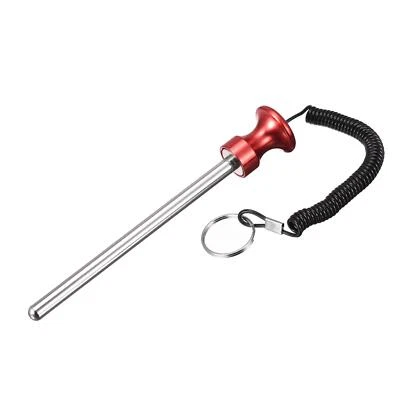 Pin de pila de pesas con cuerda de tracción magnético entrenamiento de fuerza rojo 8 mm x 125 mm Foto 1 de 4