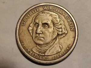 2007 D George Washington Dollar Vorderseite und Rückseite fehlende plattierte Schicht - Bild 1 von 6