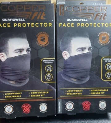 Copper Fit Guardwell 面部保护颈部护罩保护套黑色或蓝色  — 第 1/2 张图片
