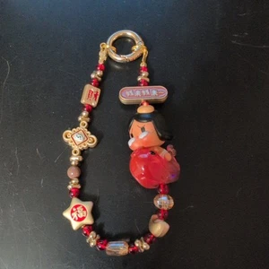 New Authentic Pop Mart Cry Baby Pajamas Party Cute Keychain Phone Charm Handmade - Zdjęcie 1 z 6