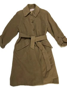 Vintage Karl Lagerfeld Wolle Damen klassischer Gürtel Trenchcoat in Camel, Lg - Bild 1 von 8