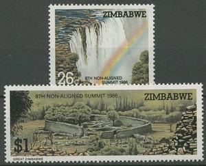 Simbabwe 1986 Victoriafälle Ruinen Great Zimbabwe 348/49 postfrisch - Picture 1 of 1