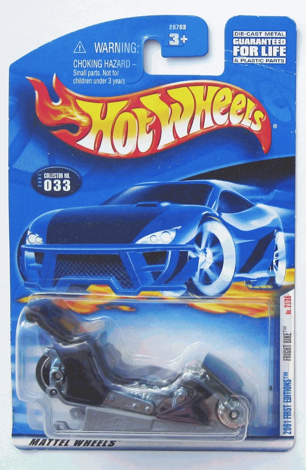 Hot Wheels FRIGHT BIKE 2001 First Editions #21 MOC Motorcycle - Image 1 of 1