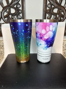 Mahi Pattern & Paw Print Stainless Steel Insulated Tumblers NO LIDS - Picture 1 of 14