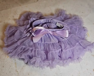 NEW Lavender Tutu Skirt XS Adjustable Waist Satin Bow Ruffle Pettiskirt - Picture 1 of 4