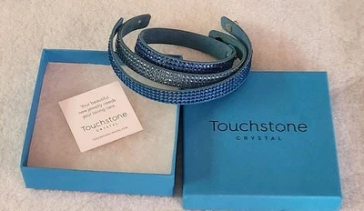 Pulseira TRI-WRAP de cristais Touchstone da Swarovski AZUL - Imagem 1 de 4