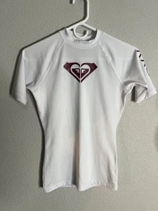 Roxy Damen Rashguard Whole Hearted Kurzarm weiß Größe Small - Bild 1 von 6