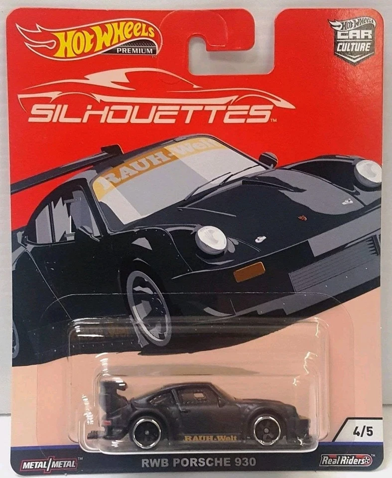 Hot Wheels RWB Porsche 930 Black Car Culture Premium Silhouettes #4/5 2019 - image 1 of 1