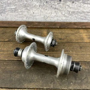 Vintage Campagnolo Record Hub Set 36H English Thread 120mm Italy - Picture 1 of 17