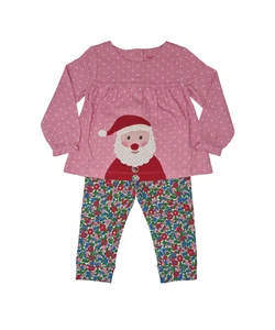 Boden Niñas Conjunto Navidad Túnica y Leggings Algodón Rosa 0-18 Meses NUEVO - Imagen 1 de 5