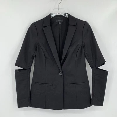 Drew Negro Blazer Chaqueta Codo Abertura Forrado Un Botón Abrigo Bieber X-Pequeño XS Foto 1 de 3