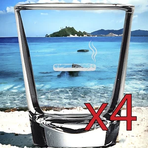 Cigar x4 Shot Glasses Spirit Licor Party 2 OZ Premium Personalizar Humo Regalo NUEVO - Imagen 1 de 9