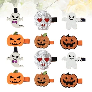 12 Piezas Horquilla Halloween Correas Dije Tocado Infantil para Niños - Imagen 1 de 12
