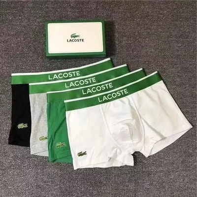 NEW LACOSTE 2024 Men's Boxer Briefs COTTON STRETCH 3 PACK Underwear~