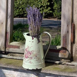 Deko Krug Zink Rose Zinkkrug Gießkanne Zinkkanne Wasserkrug Landhausstil - Bild 1 von 4