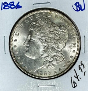 DÓLAR DE PLATA MORGAN 1886 ~ BU ~ MONEDA BONITA ~ REF# D/S - Imagen 1 de 2