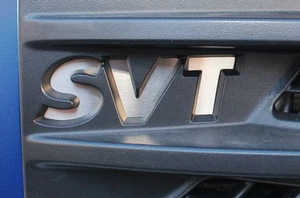 Custom Stainless Steel "SVT" Underlay for 2010-2014 F-150 Raptor SVT Side Mirror - Bild 1 von 3