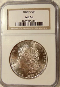 1879-S Morgan Silber Dollar - NGC MS65 - sehr hübsche Juwel Stempelglanz Münze - KOSTENLOSER VERSAND - Bild 1 von 3