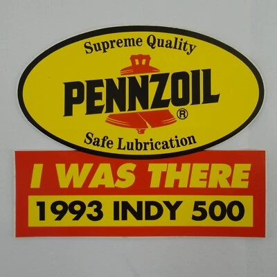 1993 Indianapolis 500 Pennzoil Event Sponsors I was There! Collector Decal Indy - Image 1 of 4