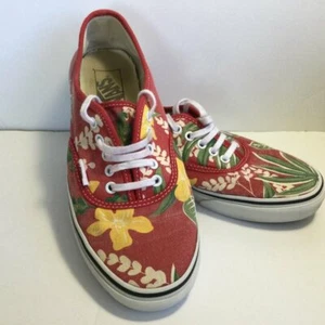ZAPATOS HAWAIANOS ROJOS VANS ERA VAN DOREN PARA HOMBRE 3,5 PARA MUJER 5 FLORALES NUEVOS EN CAJA - Imagen 1 de 4