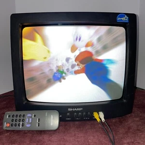 Sharp CRT TV 13" 13K-M100 Black Tube OEM Remote Tube - Picture 1 of 18