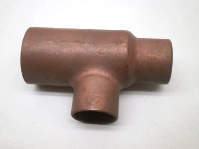 Copper Pipe Reducing Slip Tee Fitting 3/4" x 1/2" x 1/2" , C x C x C - Image 1 of 2