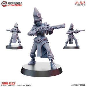 Amazon Priestess Sun Staff - Kyoushuneko Miniatures - Aztec Army Wargames Resin - Picture 1 of 1
