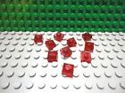 Lego 10 Trans Red 1x1 Base Plate New