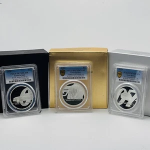 2020 pièce de 2 £ épreuve argent Royal Mint 007 James Bond PCGS PR70DCAM X 3 (ensemble complet) - Photo 1/14