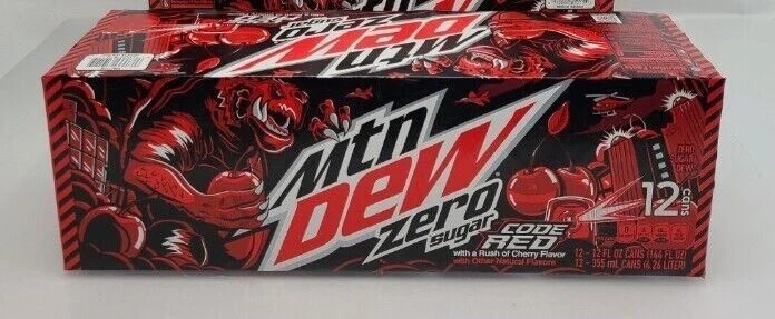 Mountain Dew Code Red Zero paquete de 12 Foto 1 de 1