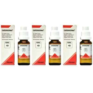 🌿 Pack of 3 X ADEL 43 Cardinorma German Homeopathy Drops for Heart Muscles 20ml - Picture 1 of 3