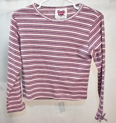 Little Lass Shirt Size 4T Pink Striped Girl's - Image 1 of 4