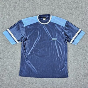 Vintage 90s USA Made ESPN Sports Center Jersey Shirt Blue Men's Size Large TV - Picture 1 of 8
