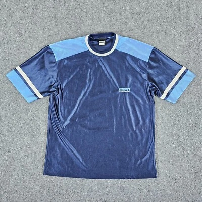 Vintage 90s USA Made ESPN Sports Center Jersey Shirt Blue Men's Size Large TV - Image 1 of 4