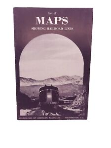 Vintage American Railroad Association List Of Maps Railroad Lines Pamphlet 1957