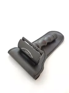 Sweyn Forkbeard Safety Razor with Leather Pouch - Thor's Hammer - Picture 1 of 1