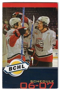 2006-07 BCHL League Hockey Schedule !!! Bud Light, Chevrolet, Kal Tire & Subway - Picture 1 of 1