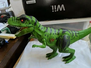 Jurassic Park T Rex Toy Dinosaur 15" Growling Mouth and Eyes Light Up Working - Picture 1 of 7