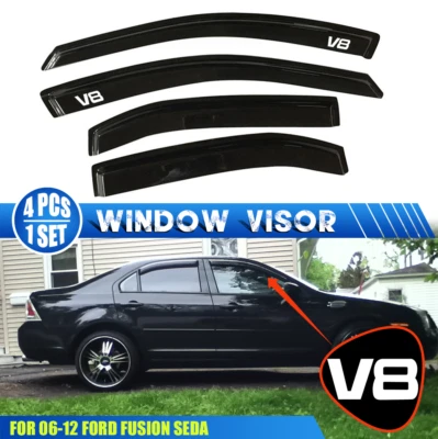 Fits 06-12 Ford Fusion 06-10 Mercury Milan Window Visors Vent w/ V8 Foto 1 de 4