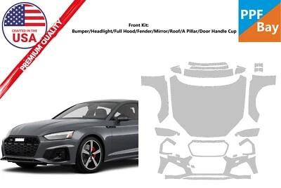 Película de protección de pintura delantera PreCutKit PPF para Audi A5 S-Line Sportback 2020-2025 Foto 1 de 4