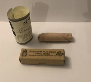 CERTIFIED VINTAGE REPLICA ACME METROPOLITIAN POLICE WHISTLE SIMON TOPMAN - Picture 1 of 4