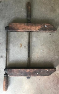 Antike Holzklemme 14" HANDY MFG CO. Chicago IL Zimmermannswerkzeug. Pat. 05-06 - Bild 1 von 10